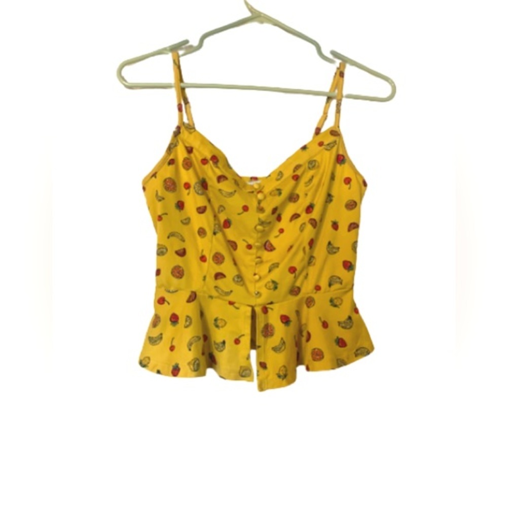 IRIS Fruity Yellow Crop Top